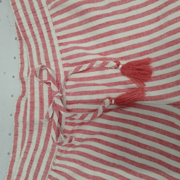 VINEYARD VINES CANDY CANE RED STRIPED LINEN- COTTON PULL ON, LINED SHORTS Sz M - Picture 2 of 6